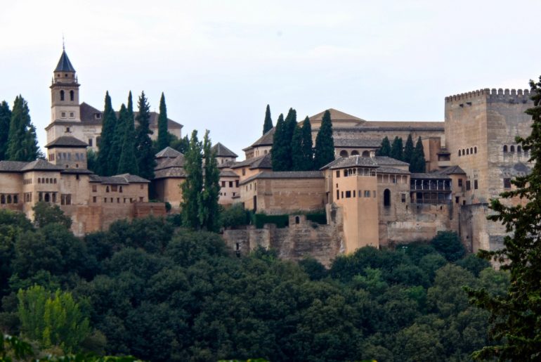 The Alhambra is an imposing palace and fortress complex built for Granada’s Moorish monarchs. Situated on a plateau overlooking the historic city, it was largely build between 1238 and 1358 although its origins go back as far as AD889.